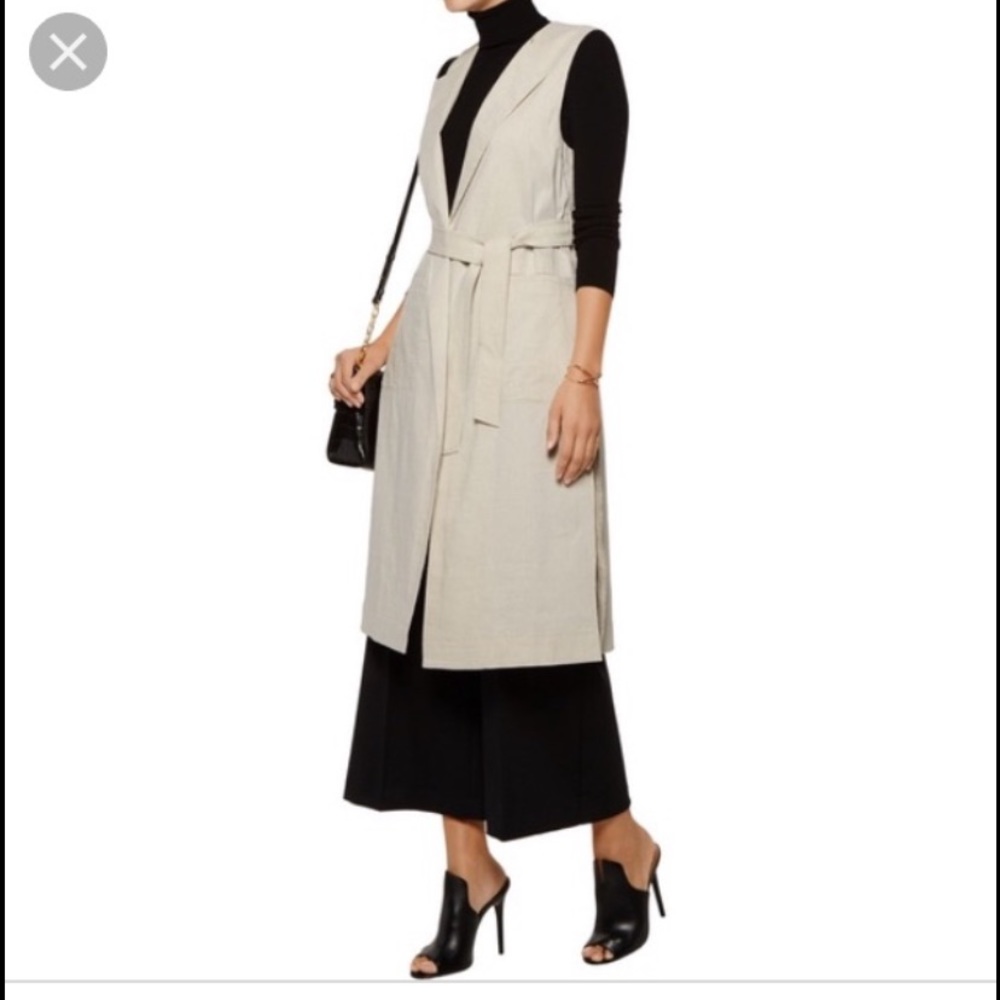 THEORY “SKEA” LONG BELTED VEST